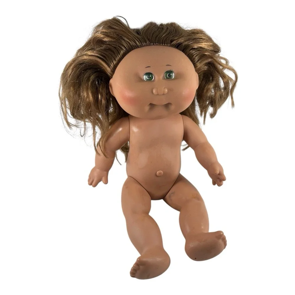 Mattel Cabbage Patch Kids Vinyl Hard Body Green Eyes Brown Hair oaa 1978 Splash